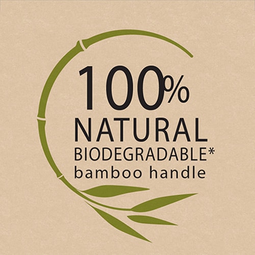 100% natural biodegradable bamboo handle